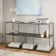 SIMP Two Layers with Grids Metal Shelf, Matt Black SIMP Two Layers with Grids Metal Shelf, Matt Black